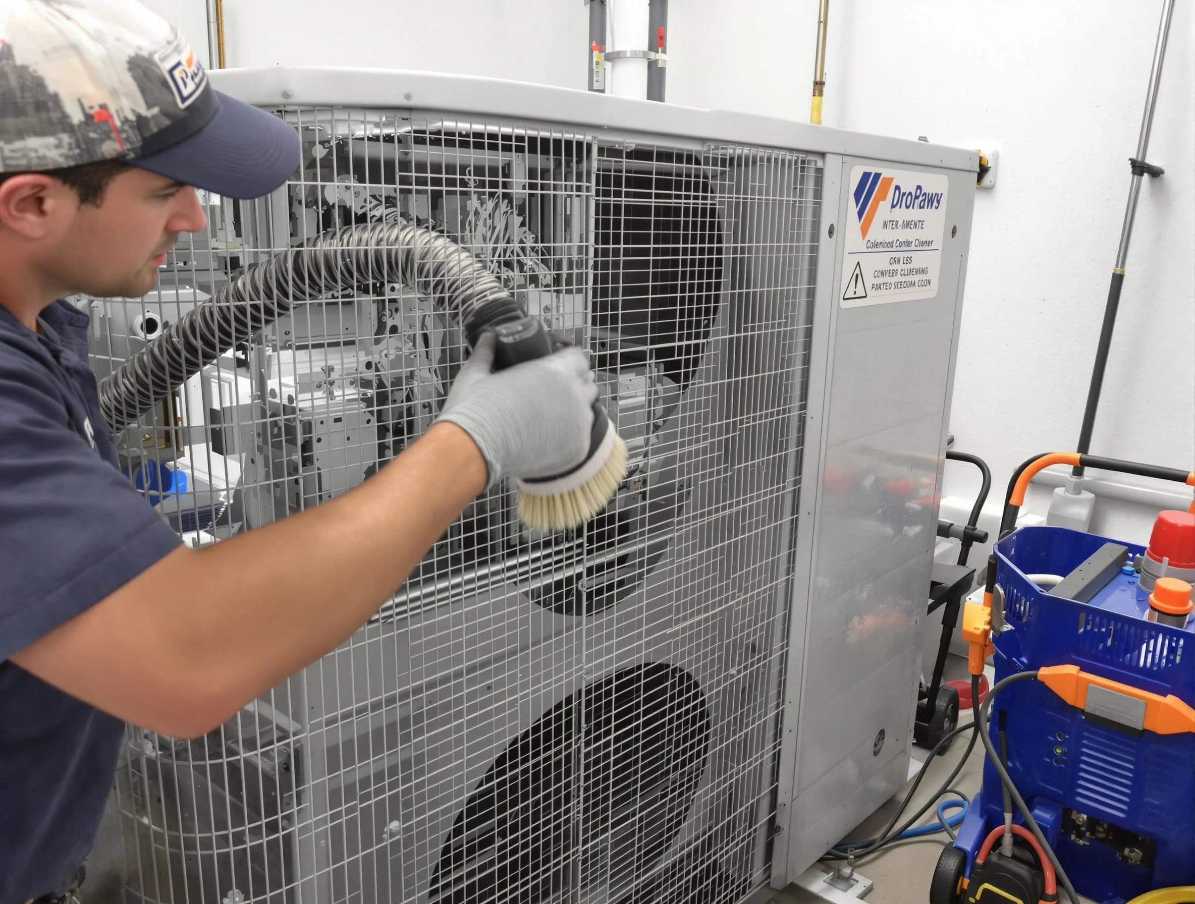 Snellville Air Duct Cleaning specialist performing precision AC coil cleaning for improved system performance in Snellville
