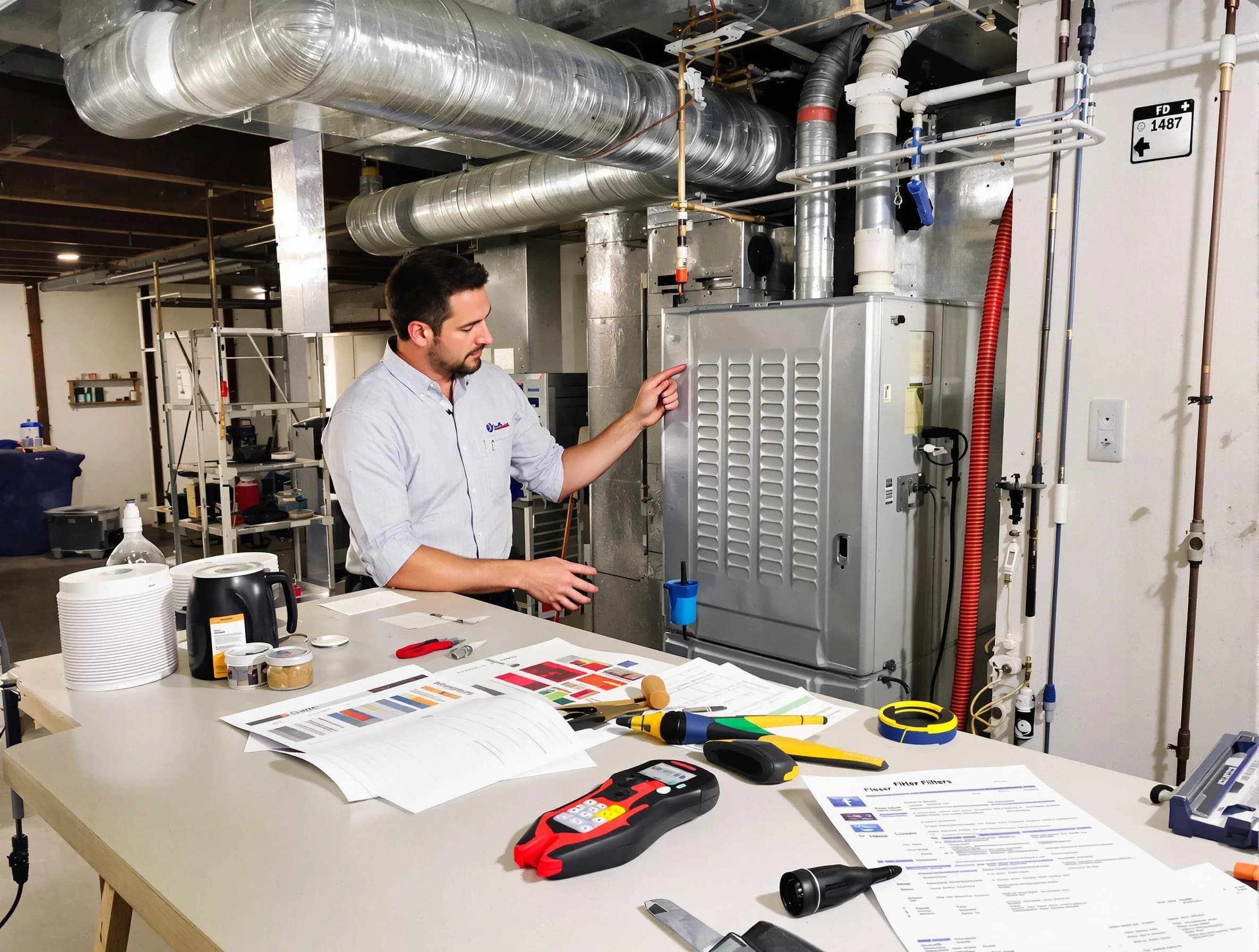 Snellville Air Duct Cleaning inspector conducting detailed filter system evaluation using professional diagnostic tools in Snellville